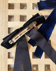 Long Velvet Bow - Black, Navy, Pink