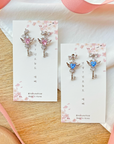 Sailor Moon Like Earrings - Pink, Blue