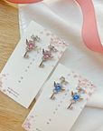 Sailor Moon Like Earrings - Pink, Blue